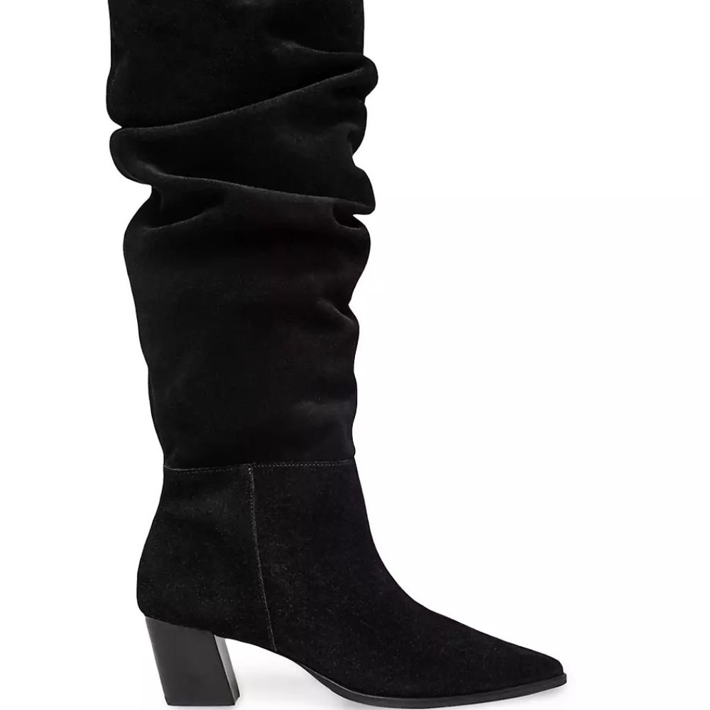 Bernardo Fallyn Black Suede Slouch Boot Size 9